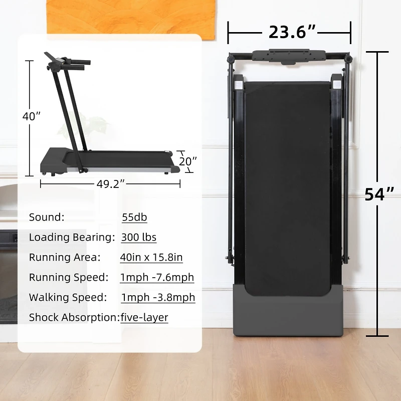 Streamdale Treadmills for Home, Treadmill with Led for Walking & Running