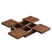 Streamdale Marble Veneer Sliding Top Coffee Table Walnut