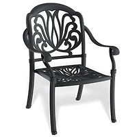 Streamdale Premium Black Aluminum Armchair with Cozy Cushions