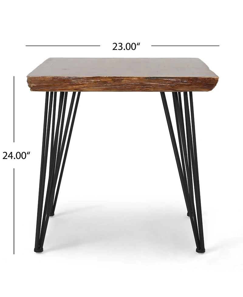 Faux Live Edge End Table Rustic Style, Fraction of the Price