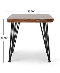 Faux Live Edge End Table Rustic Style, Fraction of the Price