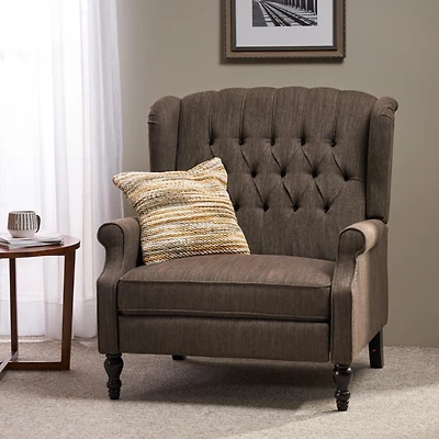 Streamdale Diamond Stitch Wingback Manual Recliner Comfort and Style United