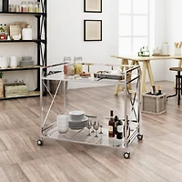 Streamdale Timeless Modern 2-Tier Bar Cart Sleek, Spacious, and Versatile