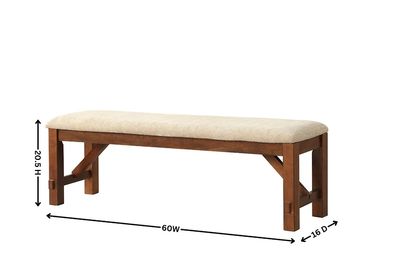 Streamdale Furniture Solid Wood Dining Bench