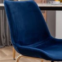 Simplie Fun Modern Velvet Dining Chair, Set of 2, Blue