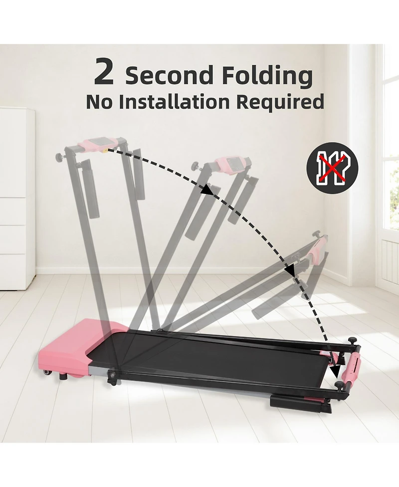 Streamdale Furniture Treadmills for Home, Treadmill with Led for Walking & Running