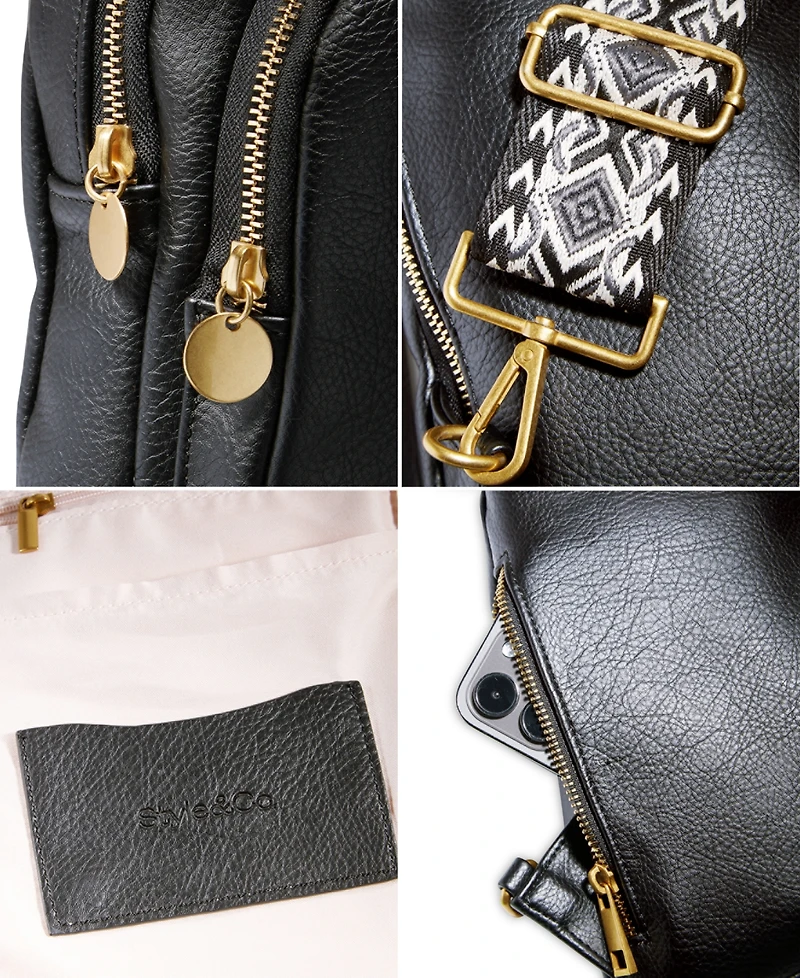 Style & Co Webbing Strap Small Sling Bag, Exclusively at Macy's
