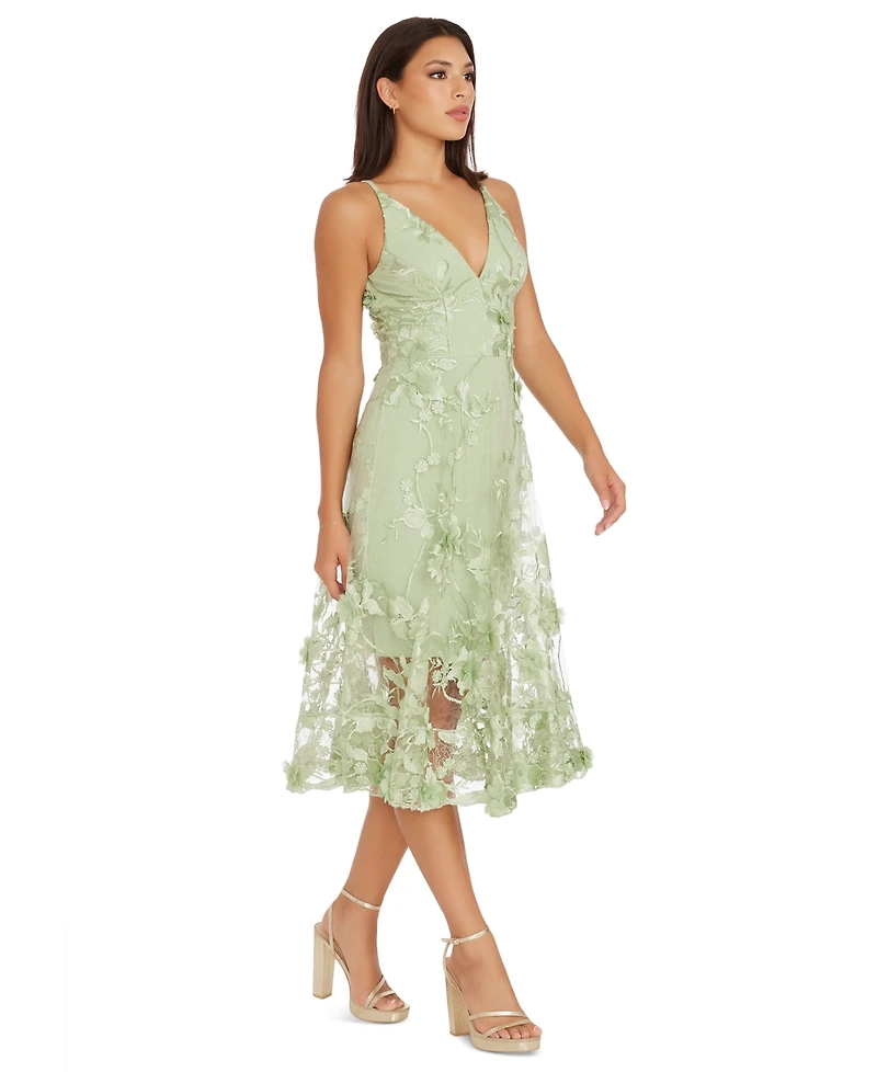 Dress the Population Audrey Floral Applique Lace