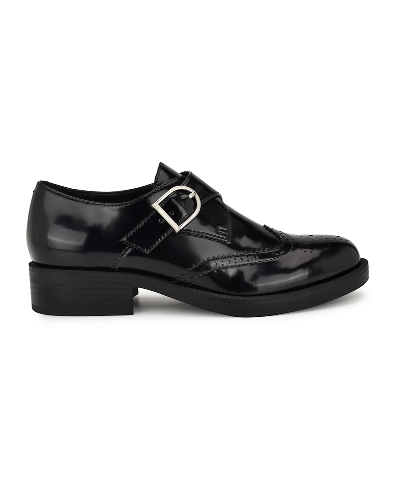 Nine West Women's Smythe Wingtip Buckle Oxfords