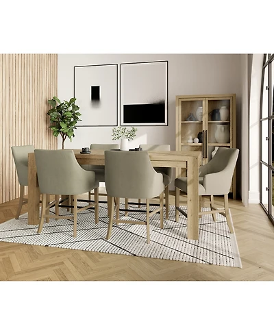 7pc Counter Height Dining Set (Davie Table & 6 Nelin Stools)