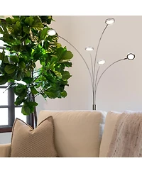 Orion 74" Led Tree Arc Floor Lamp with 5 Adjustable Arms