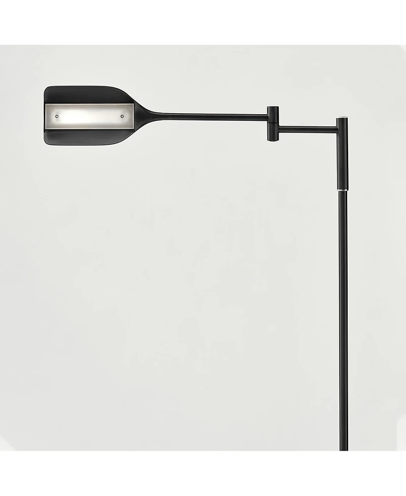 Leaf Modern Pharmacy Reading Led Floor Lamp with Adjustable Neck (53")