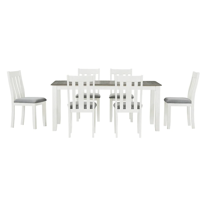 Streamdale Retro 7-Piece Dining Set with Expandable Table