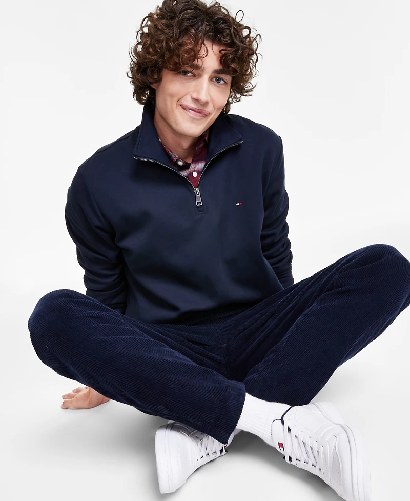 Tommy Hilfiger Men's Essential Intechno Knit Regular-Fit 1/4-Zip Sweatshirt