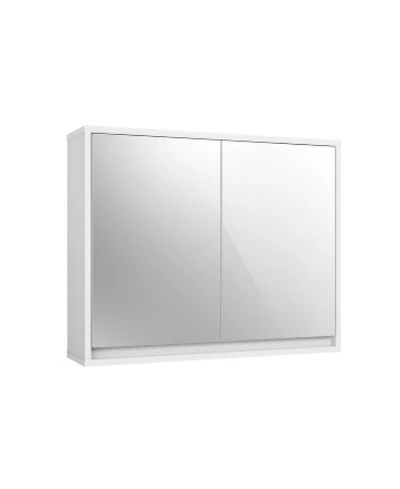 Sugift 2-Door Wall-Mounted Bathroom Mirrored Medicine Cabinet