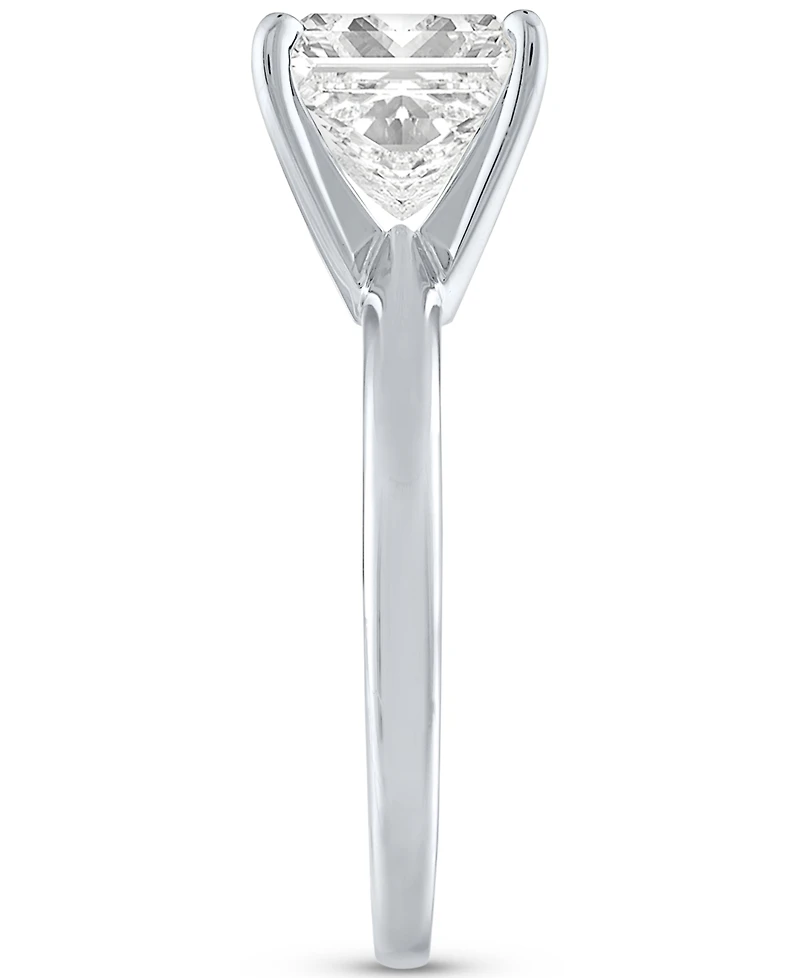 Gia Certified Diamond Princess Solitaire Engagement Ring (2 ct. t.w.) in 14k White Gold
