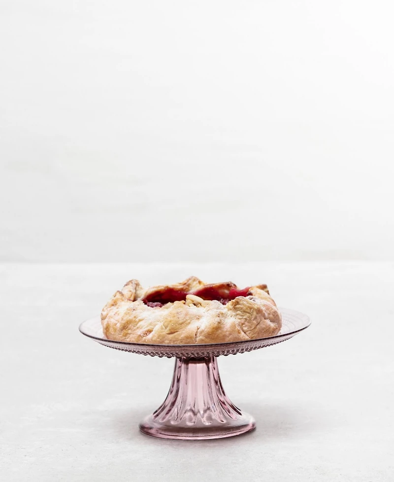 Fortessa Jupiter Pink 8.5" Cake Stand and Dome Set