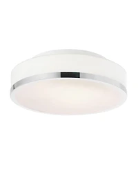 Cwi Lighting Frosted 2 Light Drum Shade Flush Mount