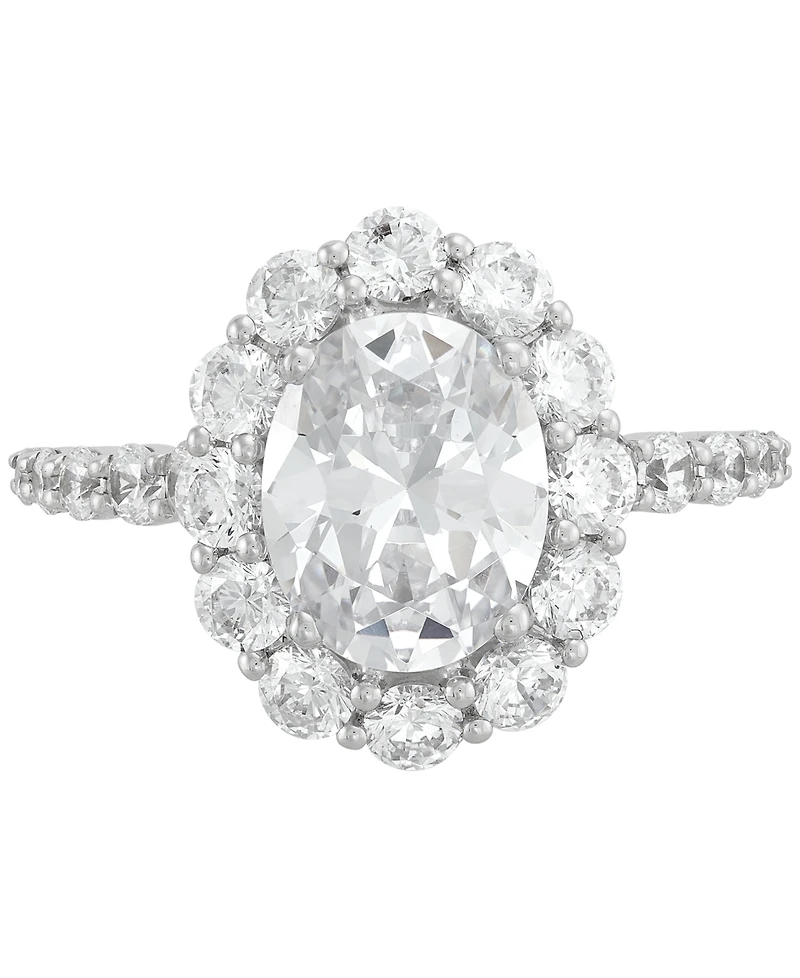 Grown With Love Igi Certified Lab Diamond Oval Halo Engagement Ring (3-1/2 ct. t.w.) 14k Gold
