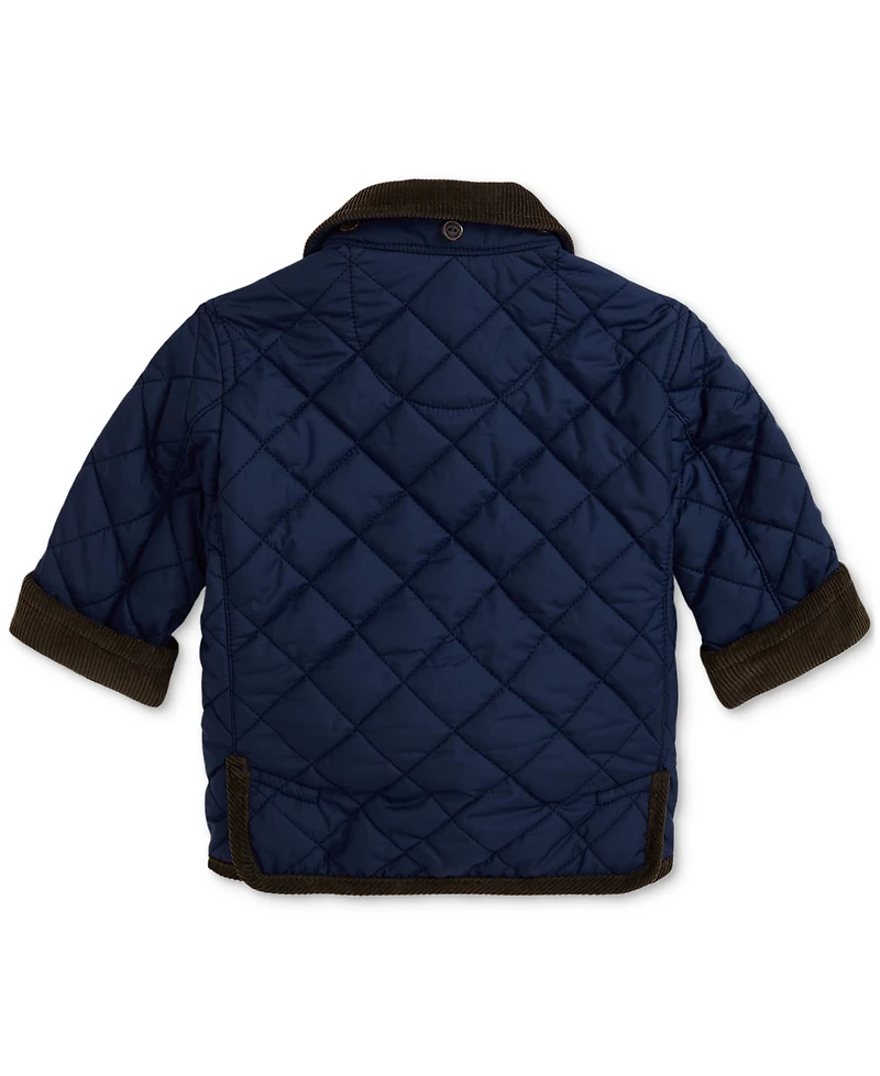 Polo Ralph Lauren Baby Boys Corduroy-Trim Barn Jacket With Removable Hood