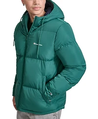 Champion Men's Quilted Full-Zip Hooded Puffer Jacket