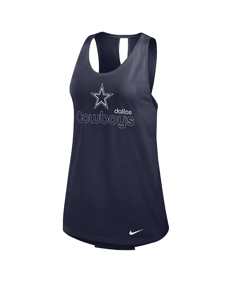 Nike Women's Navy Dallas Cowboys Plus Performance Tank Top