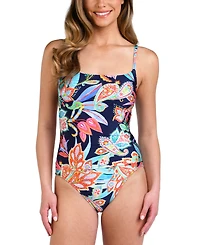 La Blanca Women's Tropidelic Paisley Scoop-Neck One-Piece Swimsuit