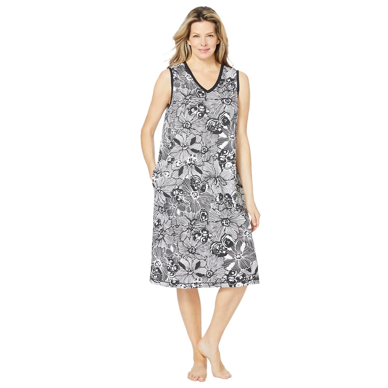 Dreams & Co. Plus Trapeze V-Neck Short Lounger