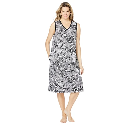 Dreams & Co. Plus Trapeze V-Neck Short Lounger