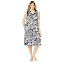 Dreams & Co. Plus Trapeze V-Neck Short Lounger