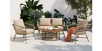 Streamdale Boho Wicker Chat Set with Comfort and Style