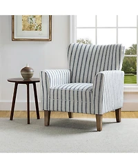 Upholstered Warren Armchair with Solid Wood Legs