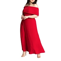 Eloquii Women's Plus Off The Shoulder Maxi Dress
