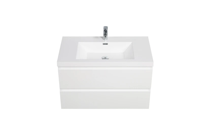 Streamdale Floating Vanity with Premium Resin Sink (36" Glossy White)