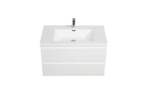 Streamdale Floating Vanity with Premium Resin Sink (36" Glossy White)