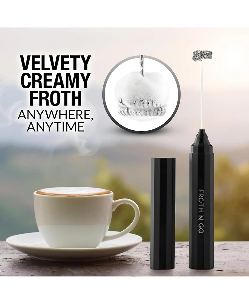 Zulay Kitchen Froth N Go Rechargeable Milk Frother with Case for Lattes