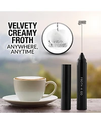 Zulay Kitchen Froth N Go Rechargeable Milk Frother with Case for Lattes