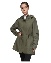 Rokka&Rolla Women's Hooded Anorak Trench Coat