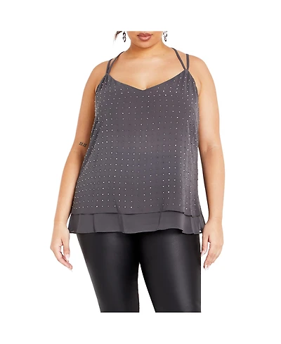 City Chic Plus Size Strappy Nail Top