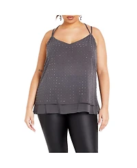 City Chic Plus Size Strappy Nail Top