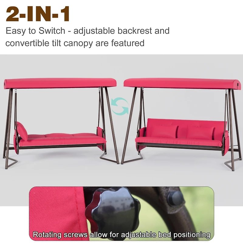 Streamdale 600lb Capacity Swing Chair with Cozy Mesh Seat