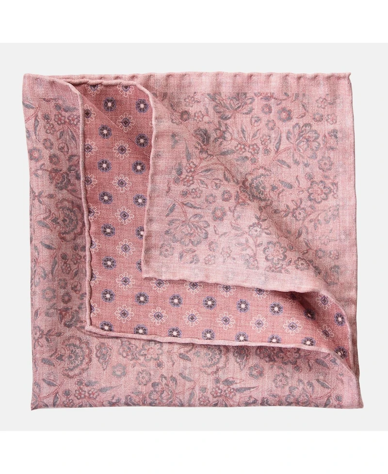 Elizabetta Men's Pascal - Double Sided Silk Pocket Square for Men