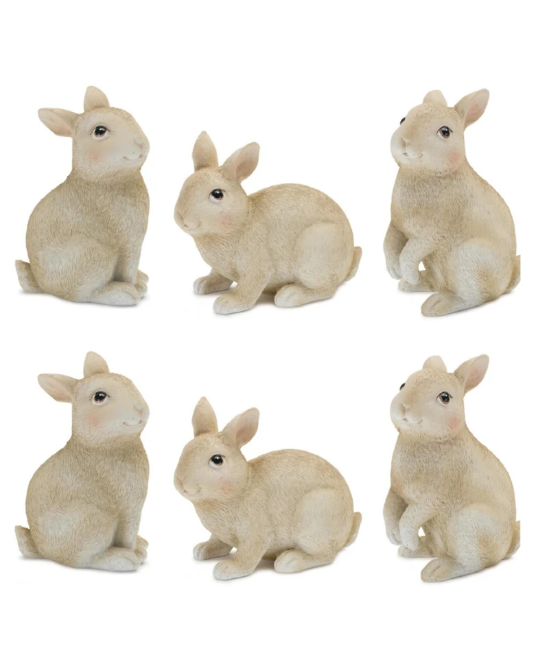Slickblue Adorable Mini Bunny Rabbit Figurines - Set of 12 Easter Decor