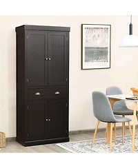 Sugift Traditional Freestanding Storage Cabinet with Adjustable Shelves and Drawer