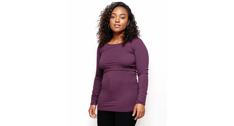 Bshirt Womens Long Sleeve Nursing Top