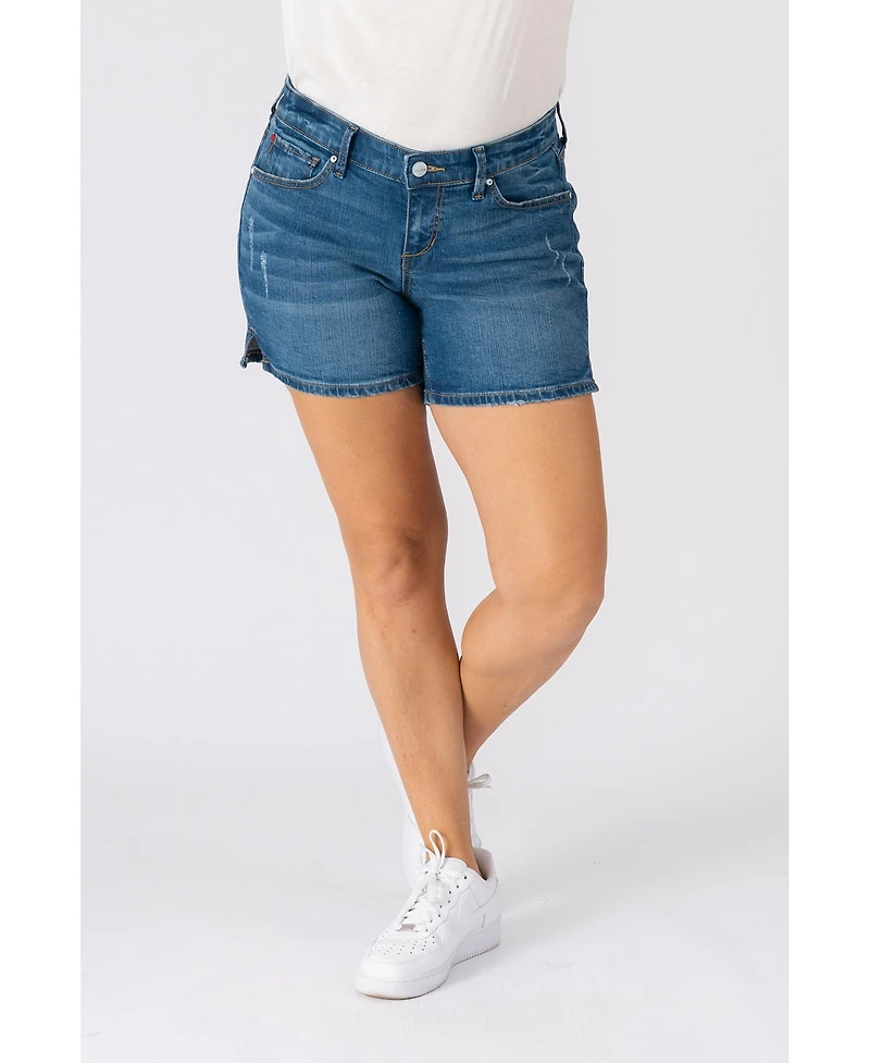 Slink Jeans Plus Denim Side Vents Shorts