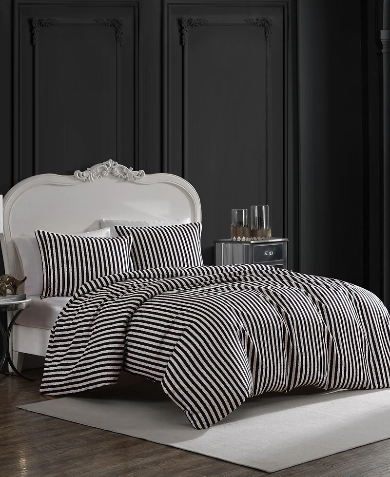 Betsey Johnson Wonderland Stripe 2 Piece Duvet Cover Set, Twin
