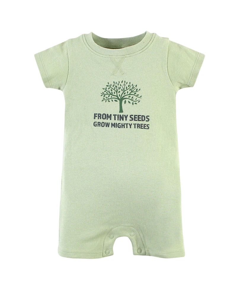 Touched by Nature Baby Boys Unisex 2 Pack of Organic Rompers