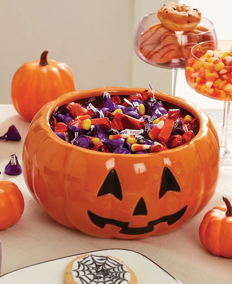 Lenox Porcelain Halloween Figural Pumpkin Candy Bowl