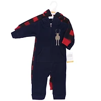 Hudson Baby Boys Unisex Cozy One-Piece Lounger